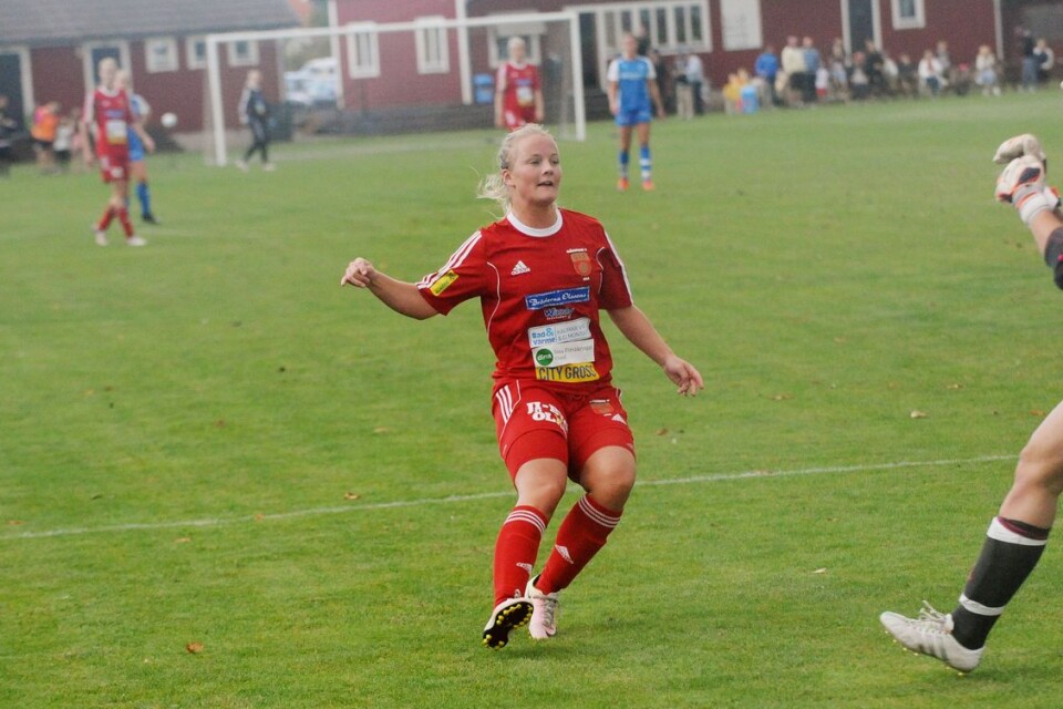 Amanda Ahlström gjorde fem mål mot Ronneby. Totalt har hon noterats för 21 fullträffar under årets division 2-säsong.
