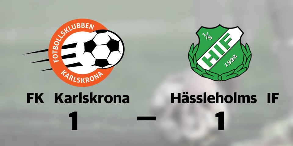 Delad pott när FK Karlskrona tog emot Hässleholms IF