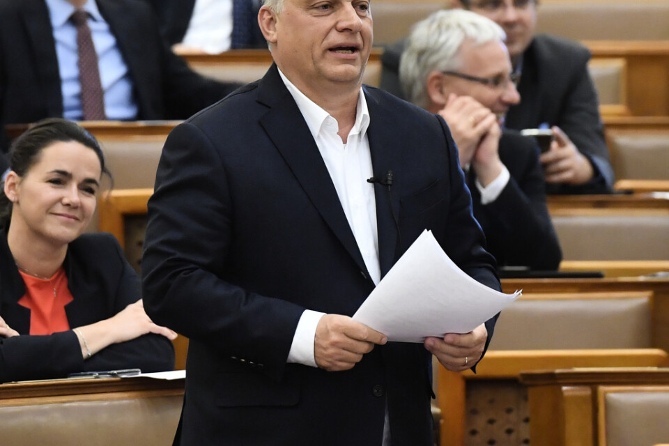 Ungerns premiärminister Viktor Orbán fick utökade maktbefogenheter mot coronakrisen av landets parlament i måndags. Arkivbild.