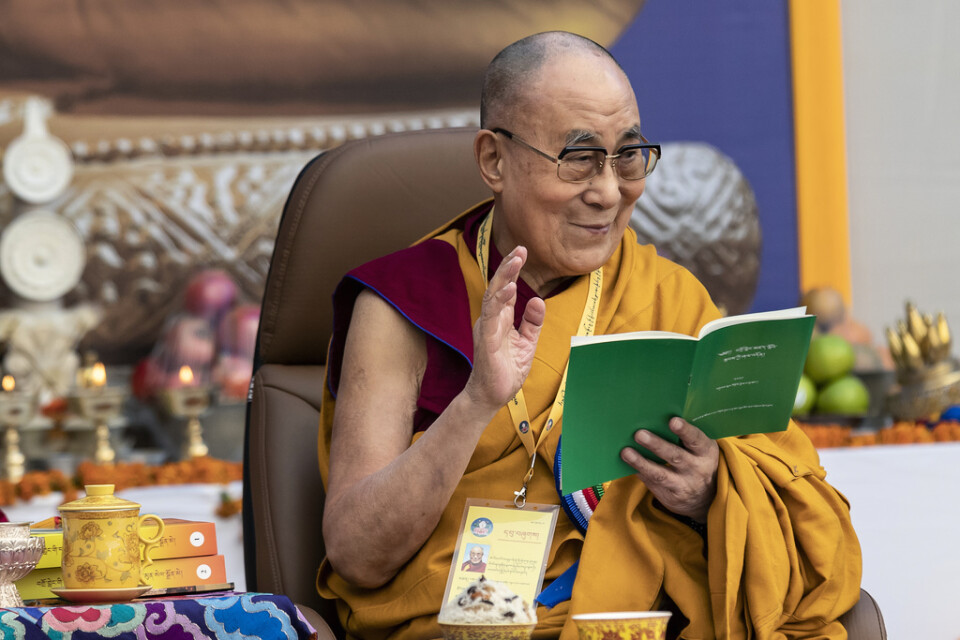 Dalai lama under en ceremoni i Indien i början av december.