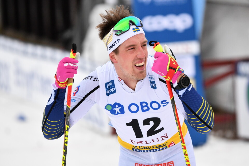 Calle Halfvarsson slutade på 13:e plats i masstarten i Falun.