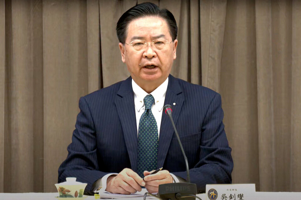 Taiwans utrikesminister Joseph Wu. Arkivbild.