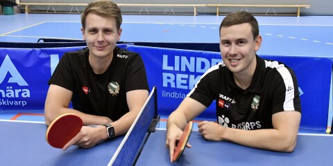 Thomas Håkansson och Viktor Johansson i Skurups BTK ser fram emot en spännande säsong i division 2 med nya medspelare.