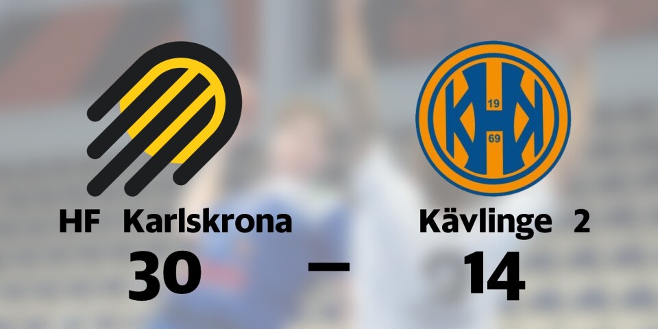 HF Karlskrona U vann mot Kävlinge 2
