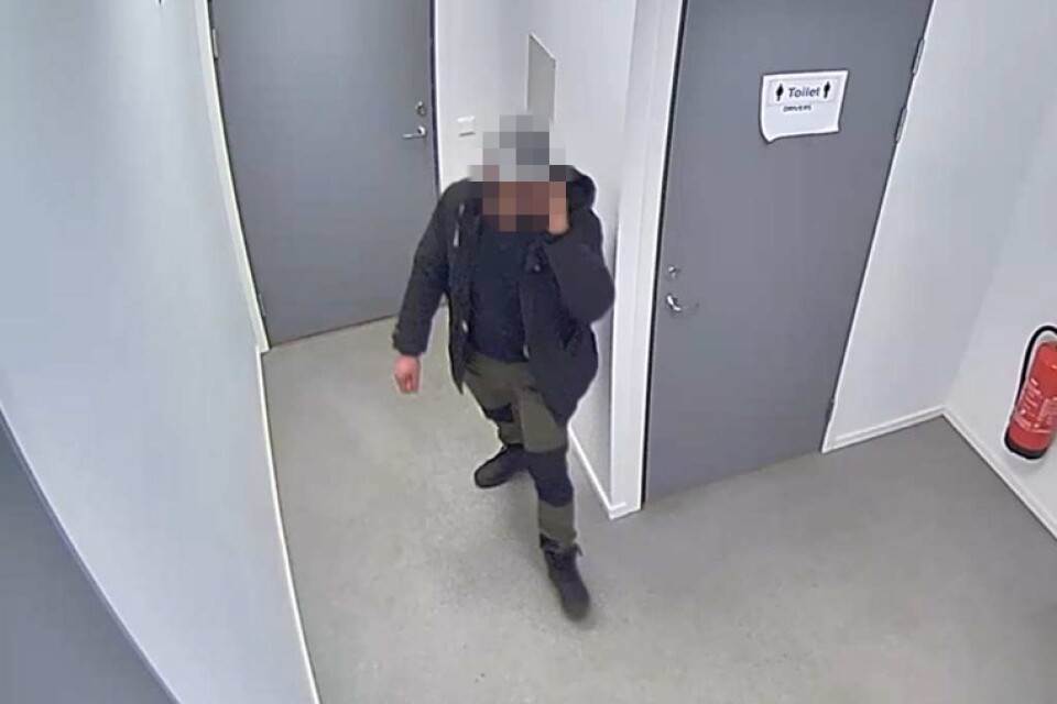En av de misstänkta fångades av övervakningskamerorna på lagret i Borås.