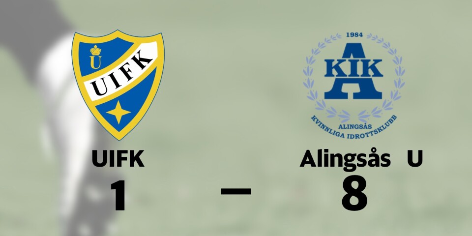Storförlust när UIFK föll mot Alingsås U på Lassalyckan