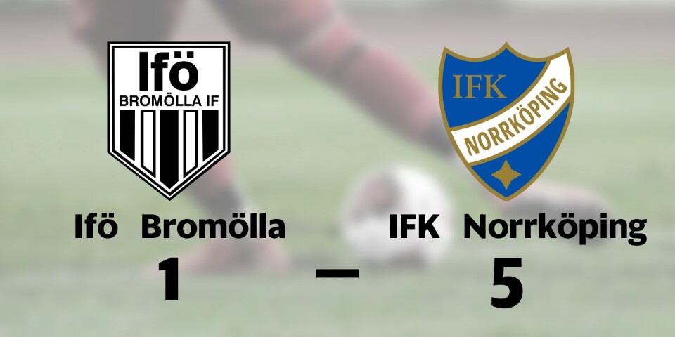 IFK Norrköping avgjorde i andra halvlek mot Ifö Bromölla