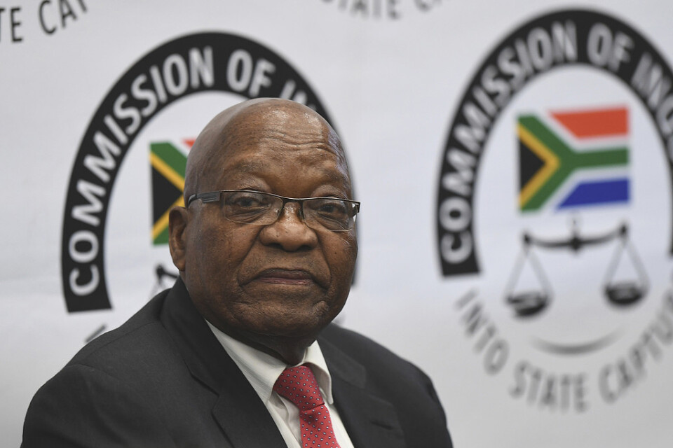 Sydafrikas expresident Jacob Zuma vittnar inför den statliga kommissionen.