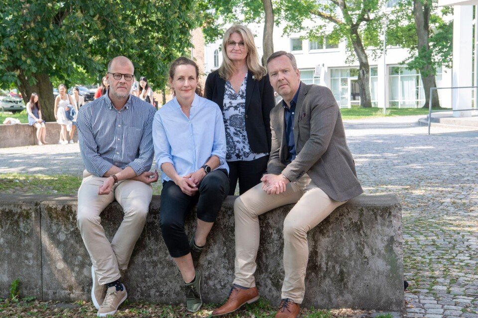 Fredrik Sandberg, Monica Carlsson, Helen Bäckstedt och Göran Ivarsson i Växjö & Co.
