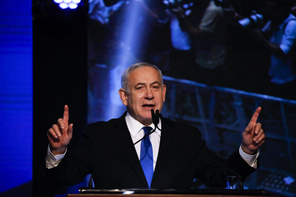 Israels premiärminister Benjamin Netanyahu efter valet i måndags. Arkivbild.
