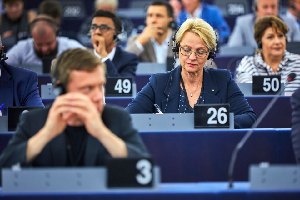 Socialdemokraten Helene Fritzon i EU-parlamentet.