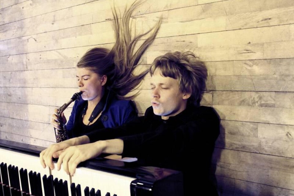 Balvig Dyberg Duo firar releasen för sin debutskiva ”Sammenfiltret” på Kristianstad jazzfestival.