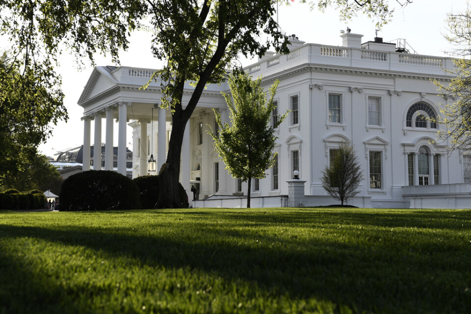 Vita huset i USA:s huvudstad Washington DC. Arkivbild.