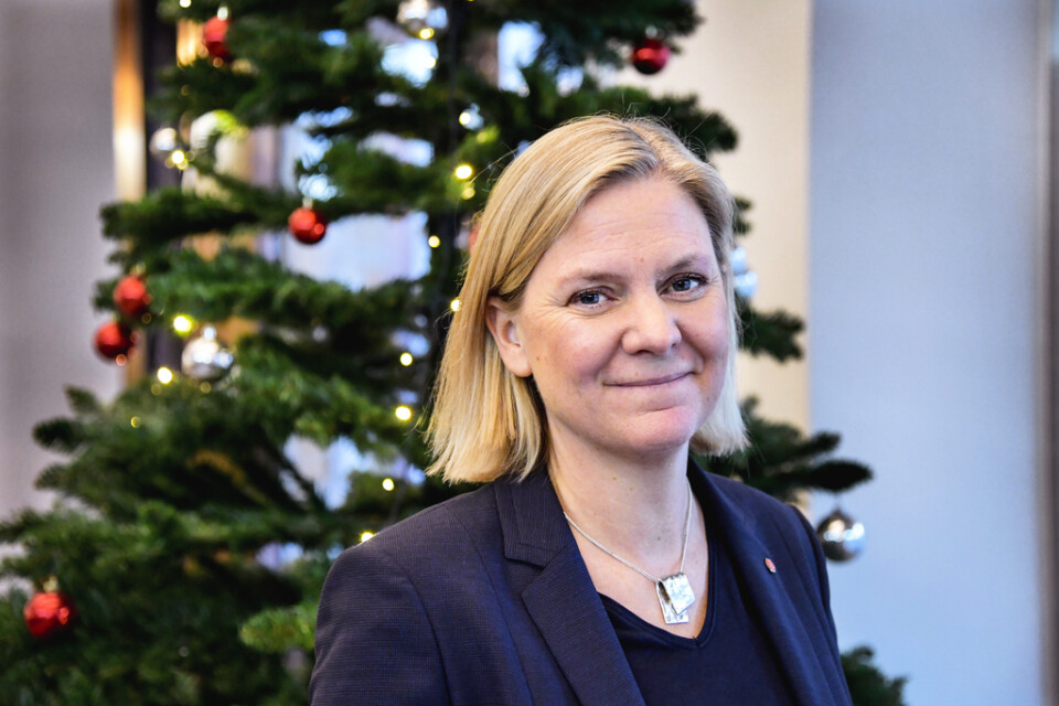 Finansminister Magdalena Andersson (S) ser stora behov av offentliga medel till välfärden framöver och ser inget utrymme för att sänka skattenivån i den stora skattereform hon ska förhandla fram enligt januariavtalet.