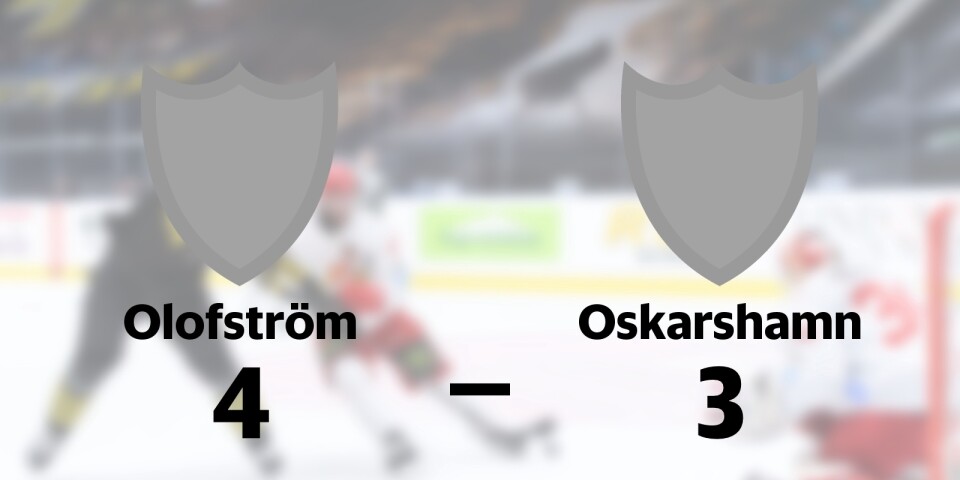 Stark seger för Olofström i toppmatchen mot Oskarshamn