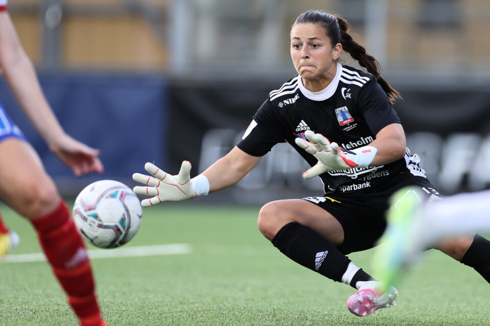 Vittsjös målvakt Sabrina D´Angelo i en match mot Rosengård förra säsongen. Arkivbild.
