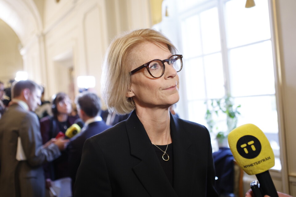Finansminister Elisabeth Svantesson (M) efter tisdagens regeringsförkaring.