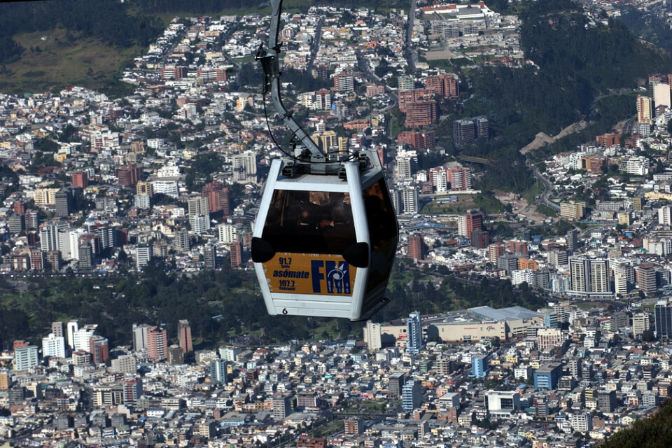 Bilden föreställer linbanan i Quito 2005. Arkivbild.