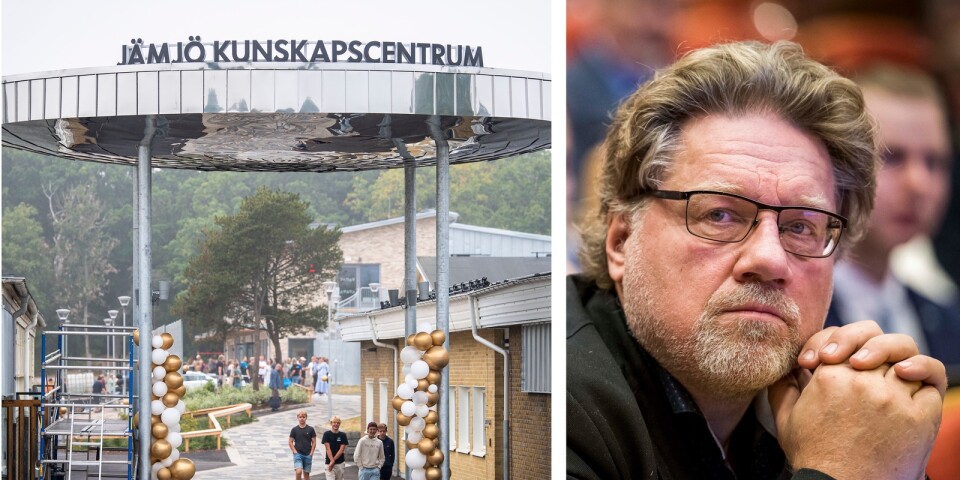 Magnus Larsson (C) är kritisk mot en ny förskola i anslutning till Jämjö kunskapscentrum.