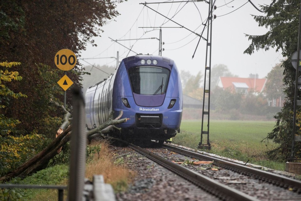 I höstas inträffade en tågolycka i Svarte efter att ett träd fallit över järnvägen.