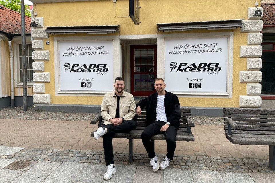 Shadi Shehadeh och Edin Korac är två av ägarna till nya Padel Nuestro i Växjö.