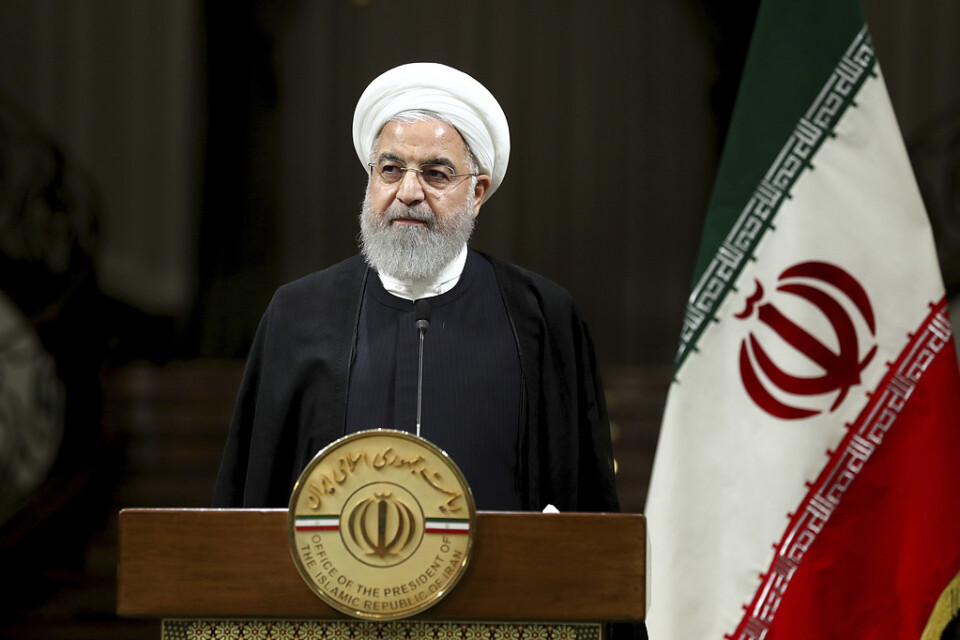 Irans president Hassan Rouhani varnar Storbritannien för att kvarhållandet av oljetankern Grace 1 kommer att få konsekvenser. Arkivbild.