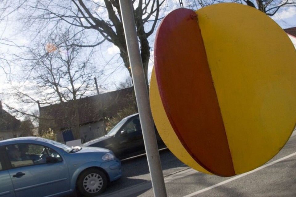 Red and yellow markers show the way to studios and exhibitions during the Easter Art Circuit, 15th -18th April, from Kristianstad in the north to Kåseberga in the south.