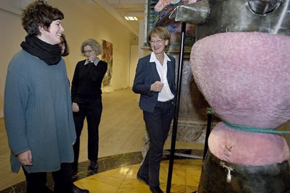 Feministiskt initiativ bildades 2004 och i går var partiets ena talesperson, Gudrun Schyman, i Kristianstad för att diskutera politik, bland annat med Alma Rauer från Hässleholm. Bild: Emilia Olofsson