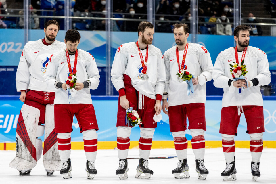Ryska ishockeylandslaget tog nyligen OS-silver i Peking – nu stoppas de från att spela VM i vår. Arkivbild.