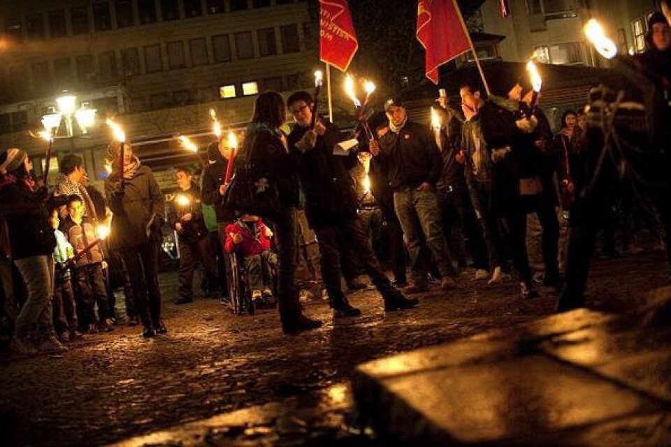 Demonstrationerna fortlöpte lungt och ostört genom Kristianstad.