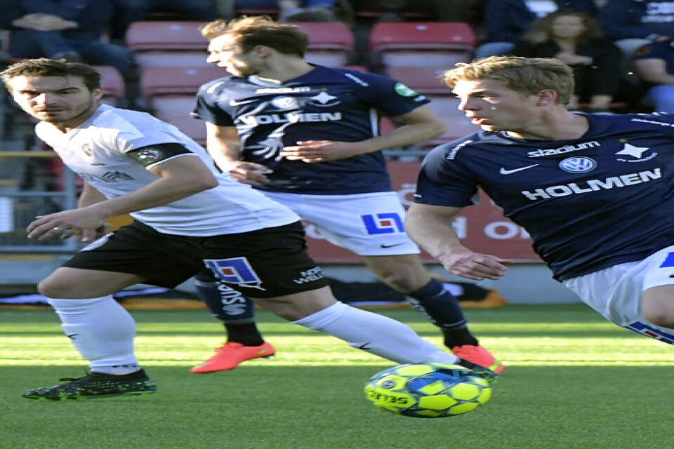 Alexander Fransson spelade sin 100:e allsvenska match för Norrköping och gjorde samtidigt sitt första mål för säsongen.