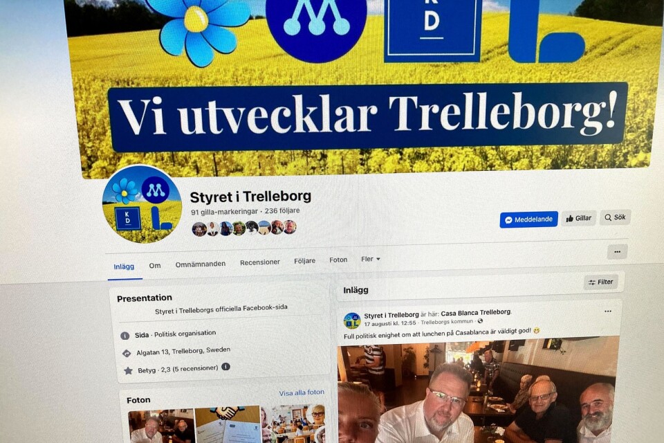 Skribenten har gått igenom inläggen på det Facebookkonto som skapats av styret i Trelleborg.