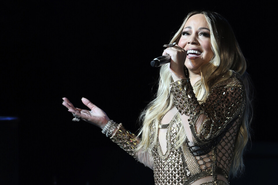 Mariah Carey under en konsert i oktober i fjol.