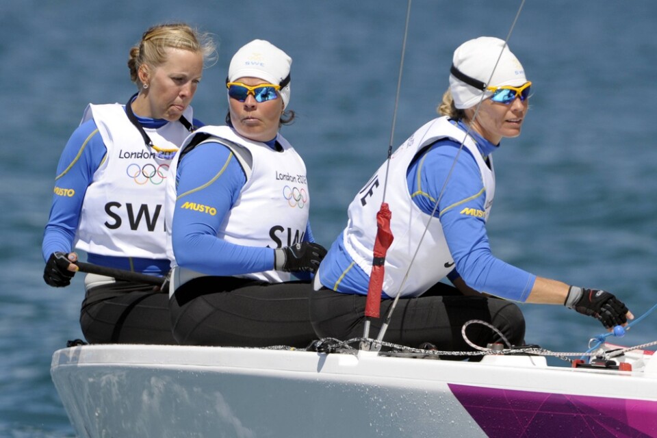 Anna Östling, då Kjellberg, (till vänster) var med i OS i London 2012. Arkivbild.