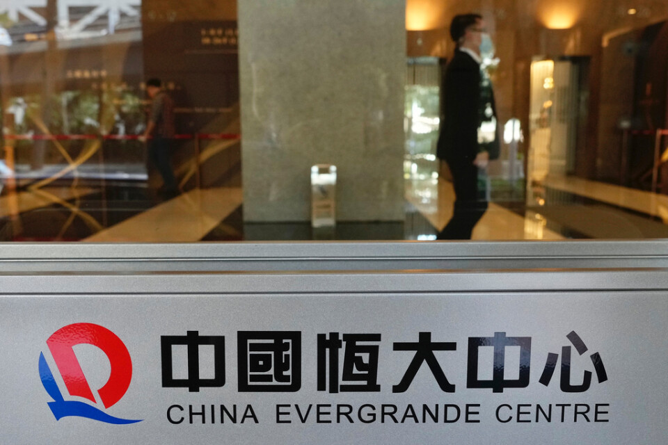 Evergrande-gruppens huvudkontor i Hongkong. Arkivbild.
