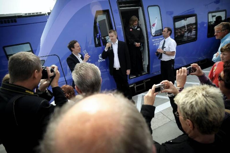 Författarens släkting Staffan Benedictsson döpte det nya tåget till Victoria Benedictsson.