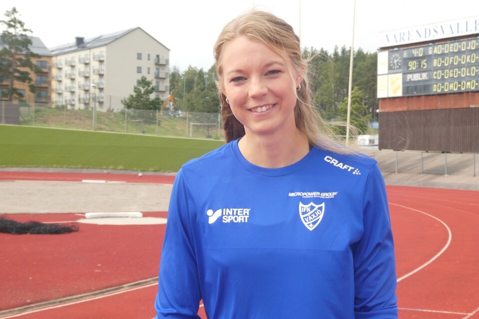 Mitt mål är att nå 55 meter, säger IFK Växjös spjutkastarstjärna Matilda Elfgaard.