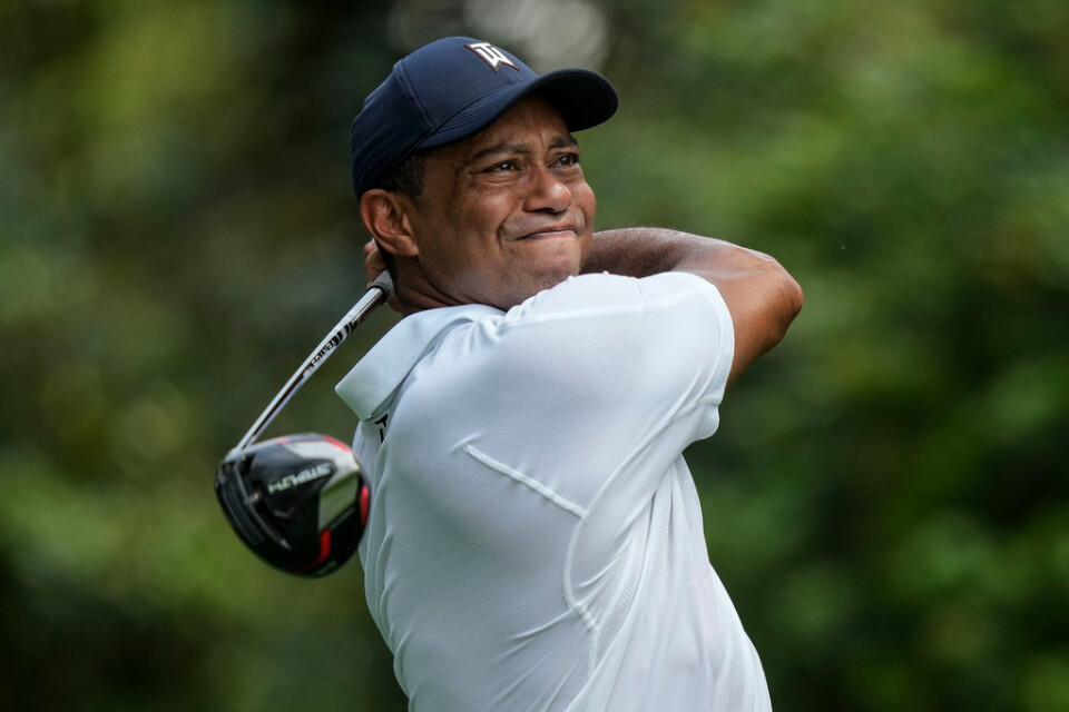 Tiger Woods var stundtals frustrerad i Georgia.