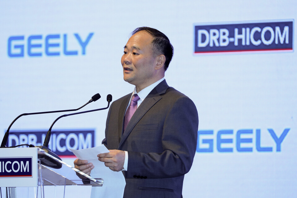Zhejiang Geely Holding Group, med ordförande Li Shufu, uppges nu vilja satsa på en allians med den taiwanesiska kontraktstillverkaren Foxconn för att kunna erbjuda kontraktstillverkning och konsulttjänster. Arkivbild.
