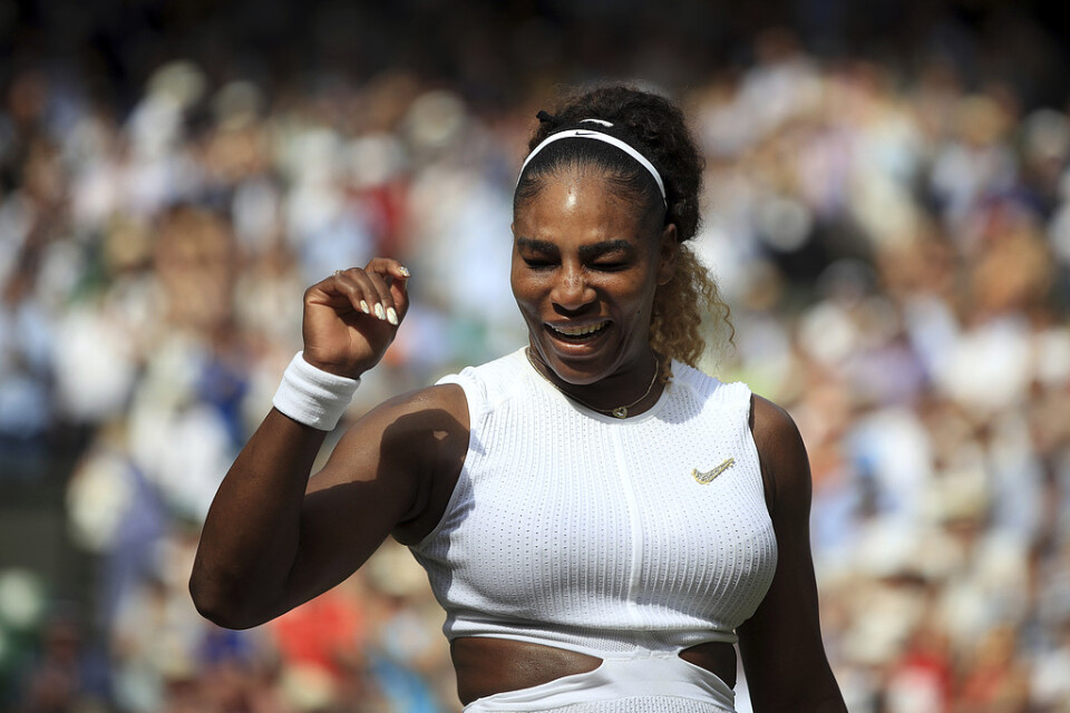 Serena Williams efter segern mot Barbora Strycova i semifinalen.