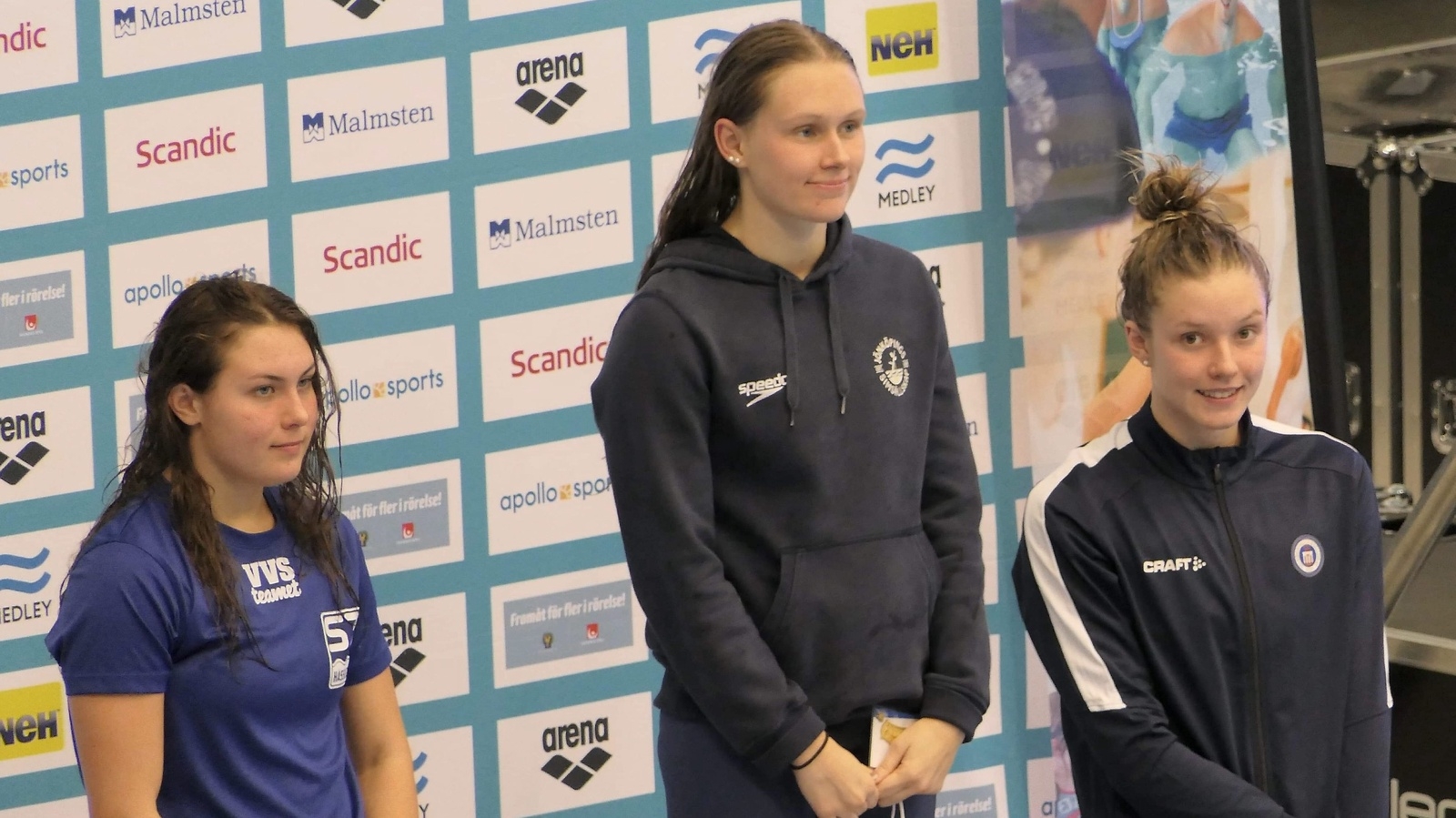 Emilia Rönningdal hade sjätte anmälningstid på 200 meter frisim men simmade i mål som tvåa – och knep ett SM-silver.
