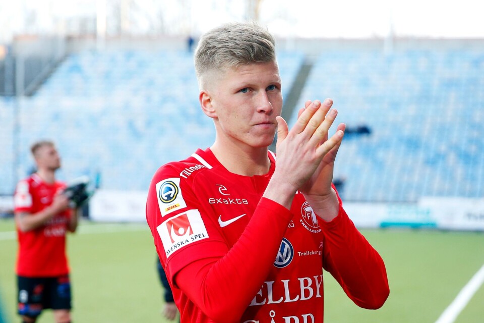 Óttar Magnús Karlsson efter segern mot IFK Norrköping i slutet på april, då islänningen gjorde sitt enda mål i allsvenskan.