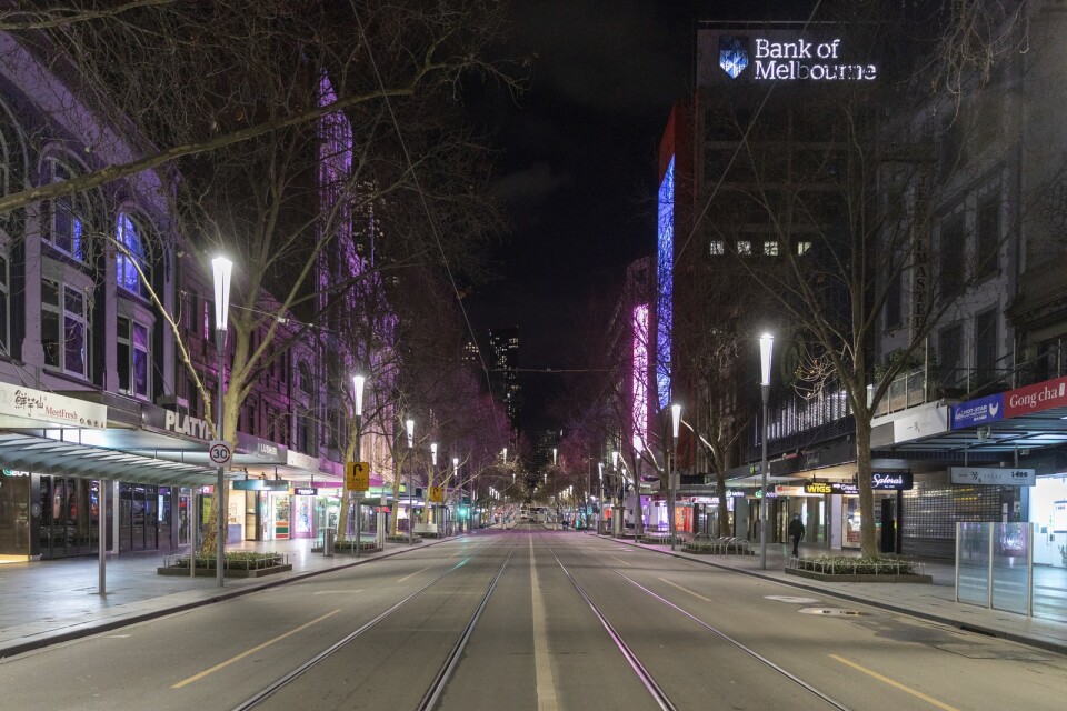 Melbournes gator har ekat tomma under lång tid. Arkivbild tagen i augusti.
