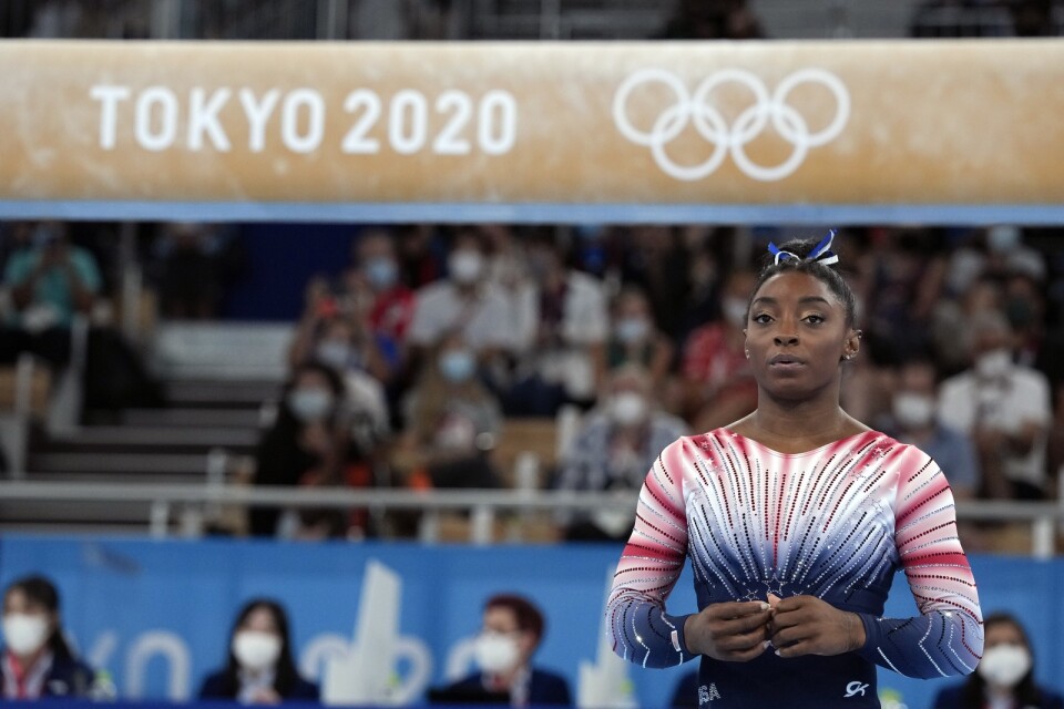 Simone Biles under OS i Tokyo.