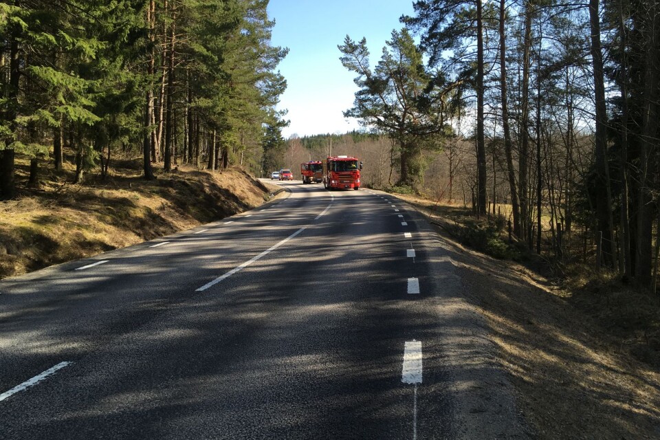 Händelsen inträffade på väg 156 i höjd med Uddebo.