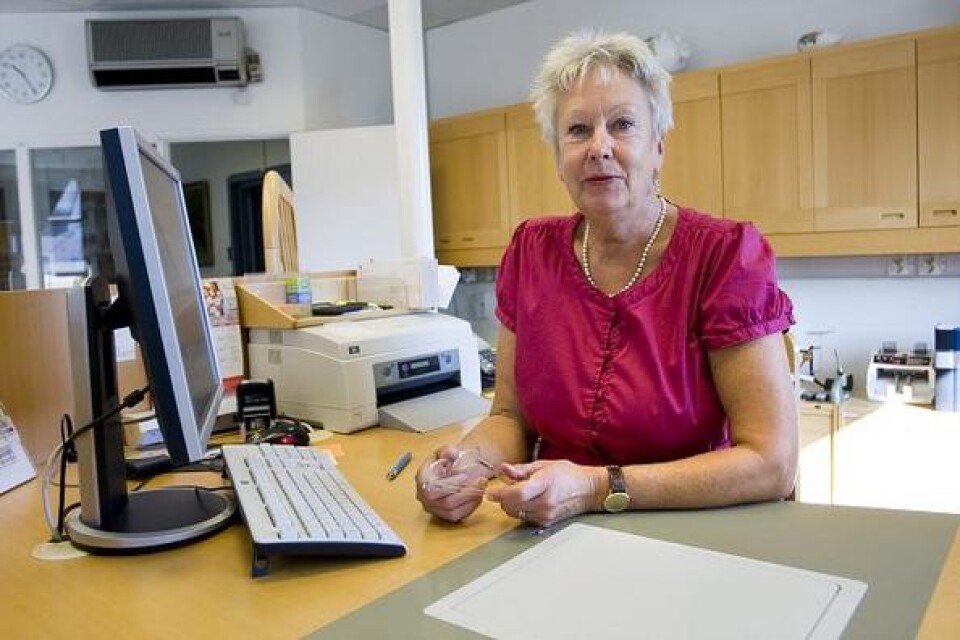 Berit Axelsson har jobbat på banken sedan 1965. Hon går i pension nu. Men det var bestämt sedan tidigare.