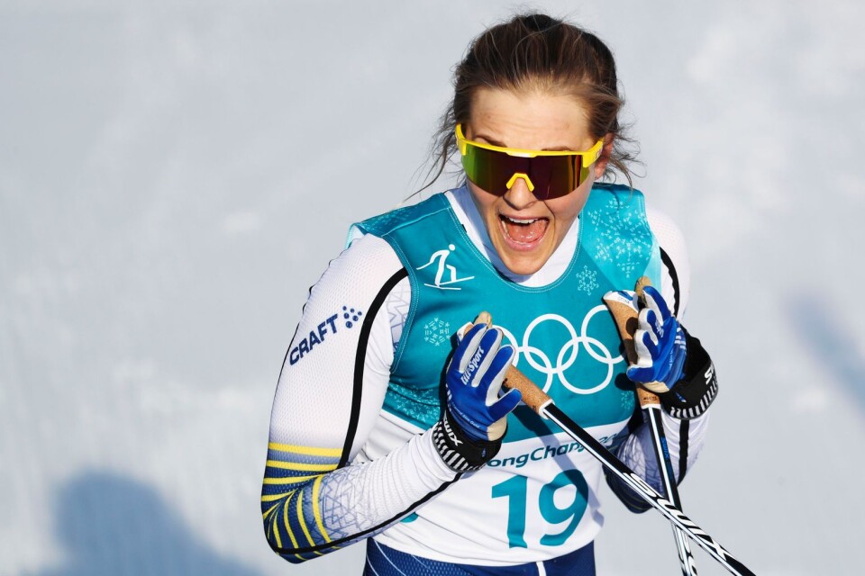 Stina Nilsson var först förvånad över att hon gått i mål som trea.