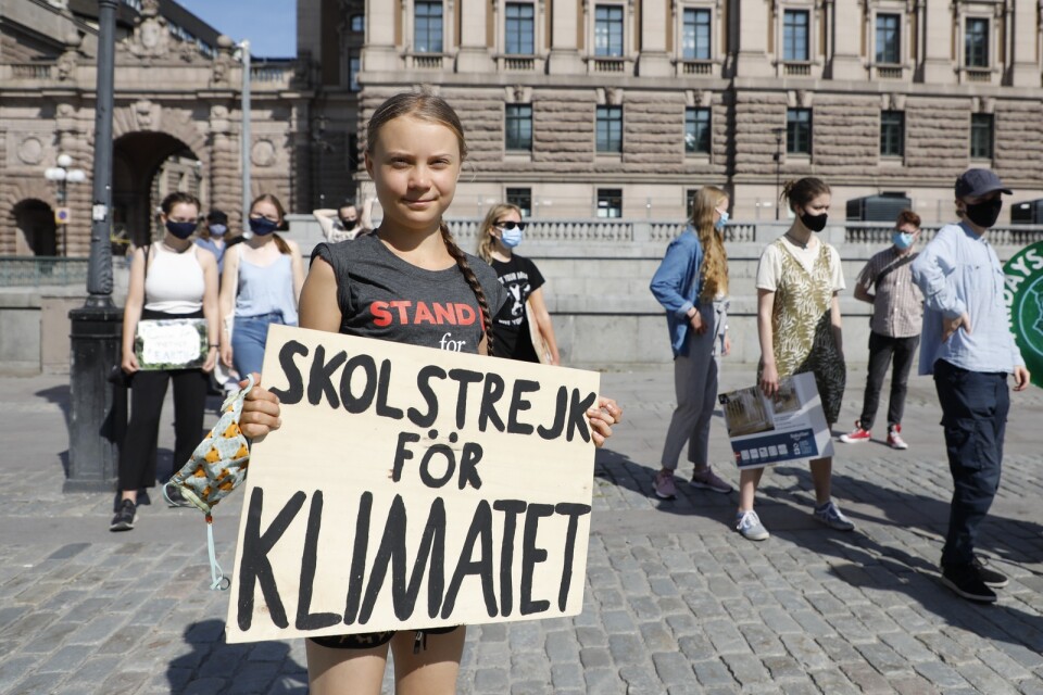 Greta Thunbergs skolstrejk för klimatet fortsätter. På fredagen demonstrerade rörelsen som vanligt utan för riksdagshuset.