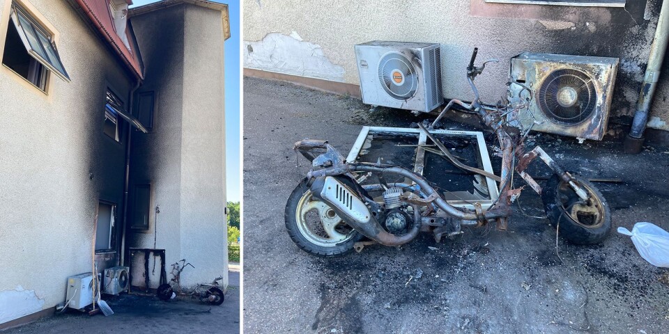 NYBRO: Anlagd brand i moped intill fastighet: ”Fruktansvärd smäll”