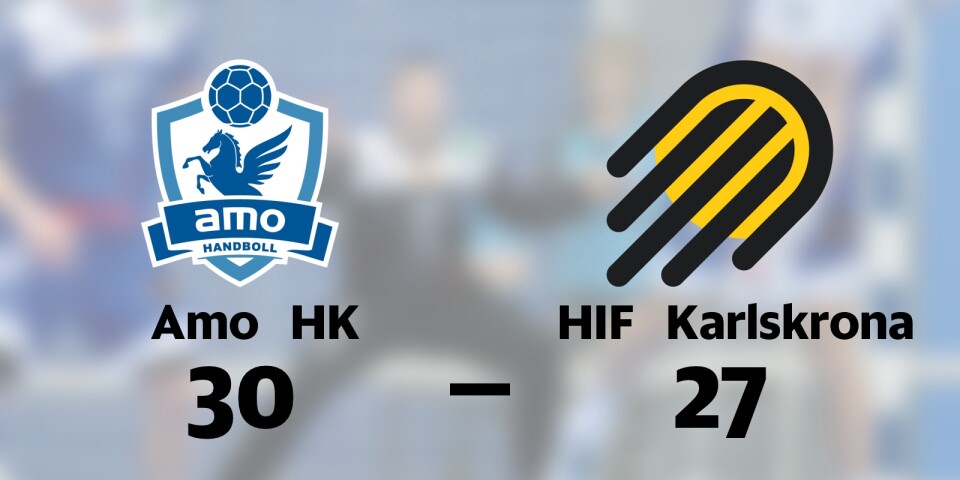 HIF Karlskrona föll mot Amo HK på bortaplan